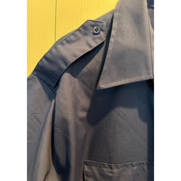 Edwards Casualwear Work Shirt XL NEW Short Sleeve, Dark Blue, Epaulets - Picture 5 of 5